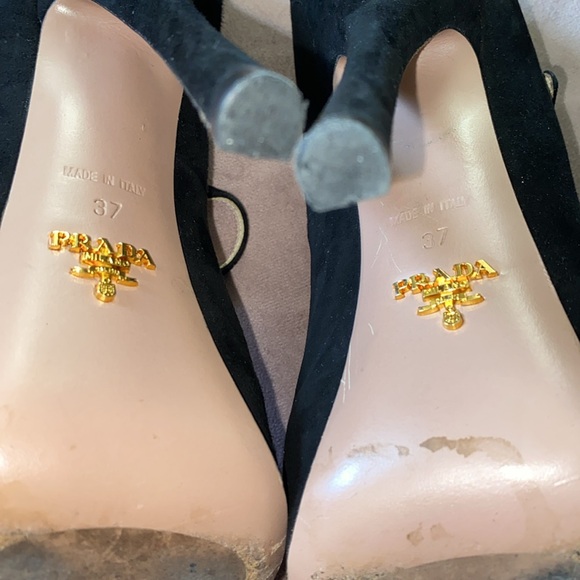 Prada black velvet platform heels size 37 - Picture 6 of 8